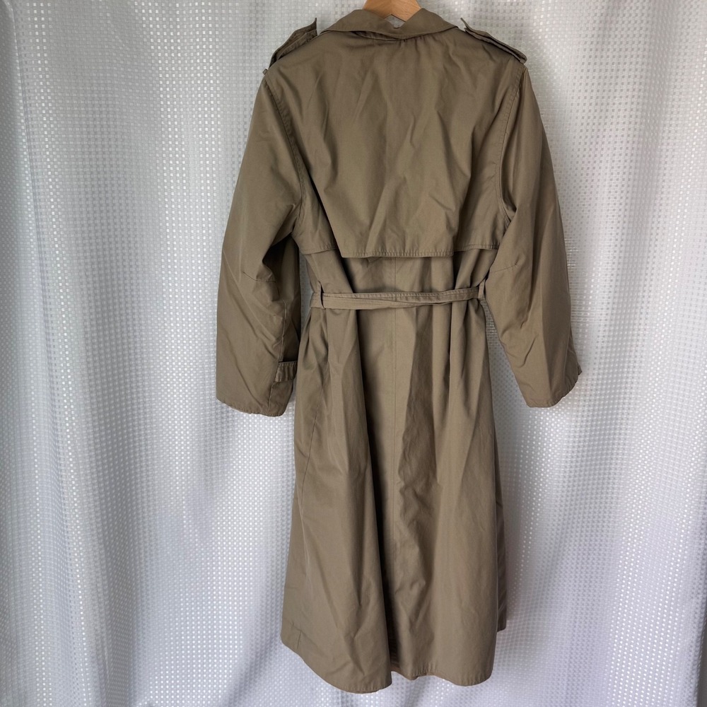 Vintage C&A Trench Mac Double Breasted Belted Coat Size 38 - Picture 2 of 13